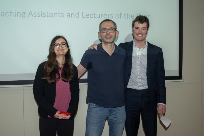 Björn Brügemann awarded Lecturer and Lara Klein and Ming Chen TA's of the Year