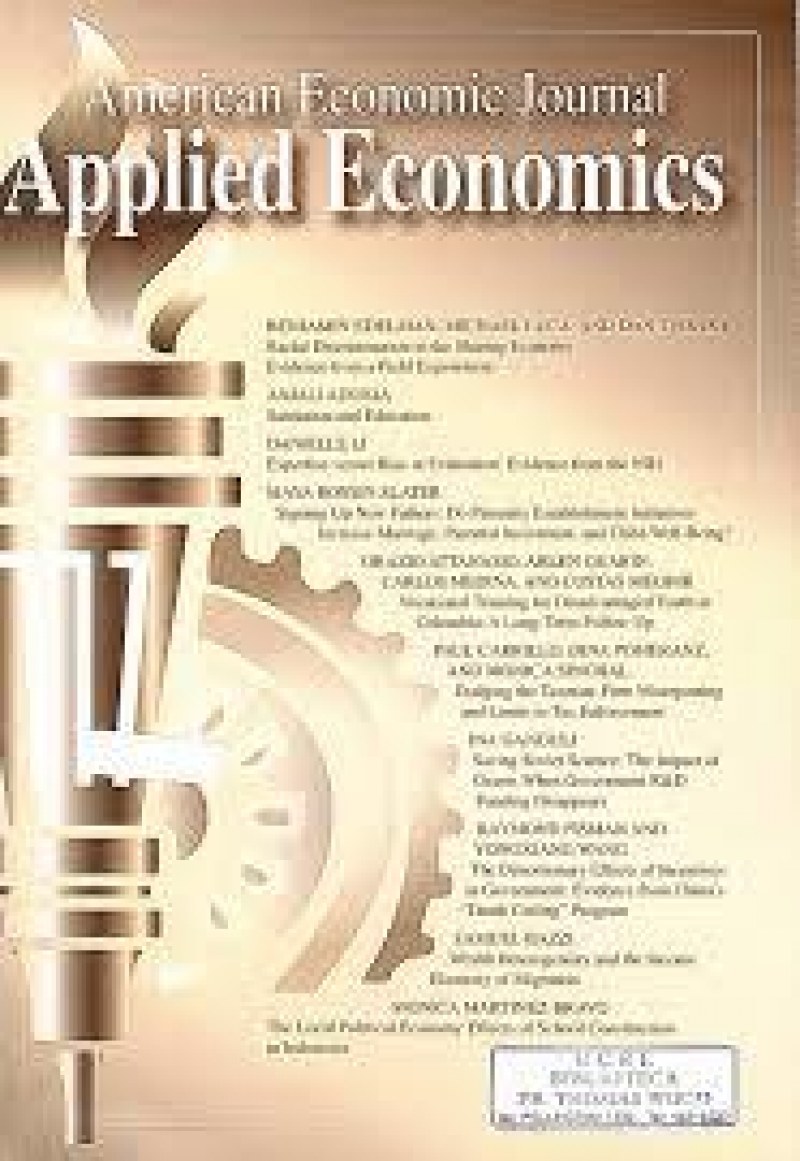 Paper by alumni Jonneke Bolhaar and Nadine Ketel, and fellow Bas van der Klaauw published in the American Economic Journal: Applied Economics
