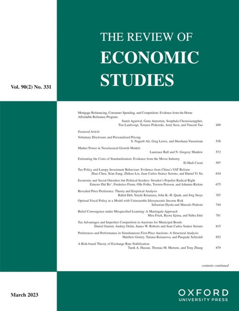Paper by Sebastian Dyrda and Marcelo Pedroni  in The Review of Economic Studies